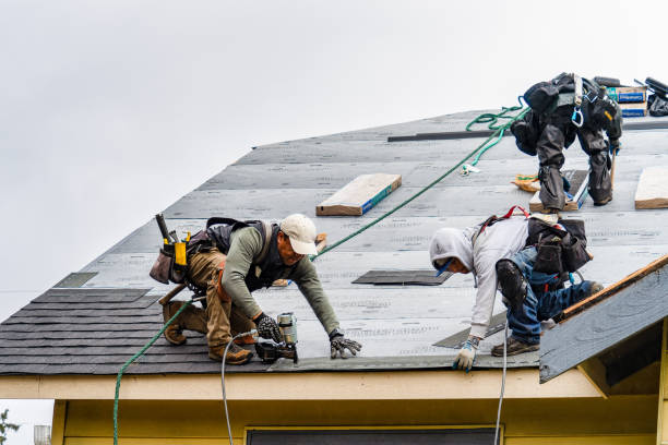 Professional Gutter Installation technician working in Hilltown, PA